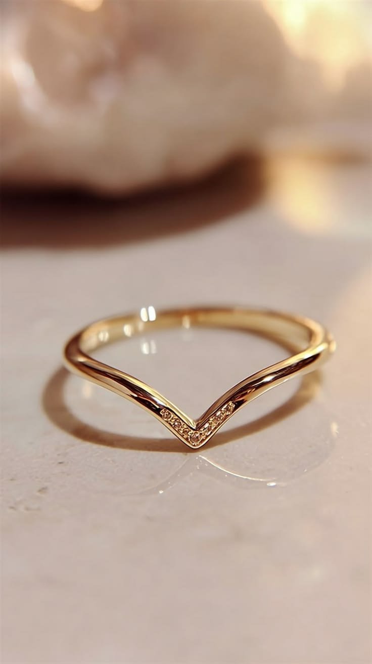 elegant gold diamond ring designs trendy chevron ring for everyday wear