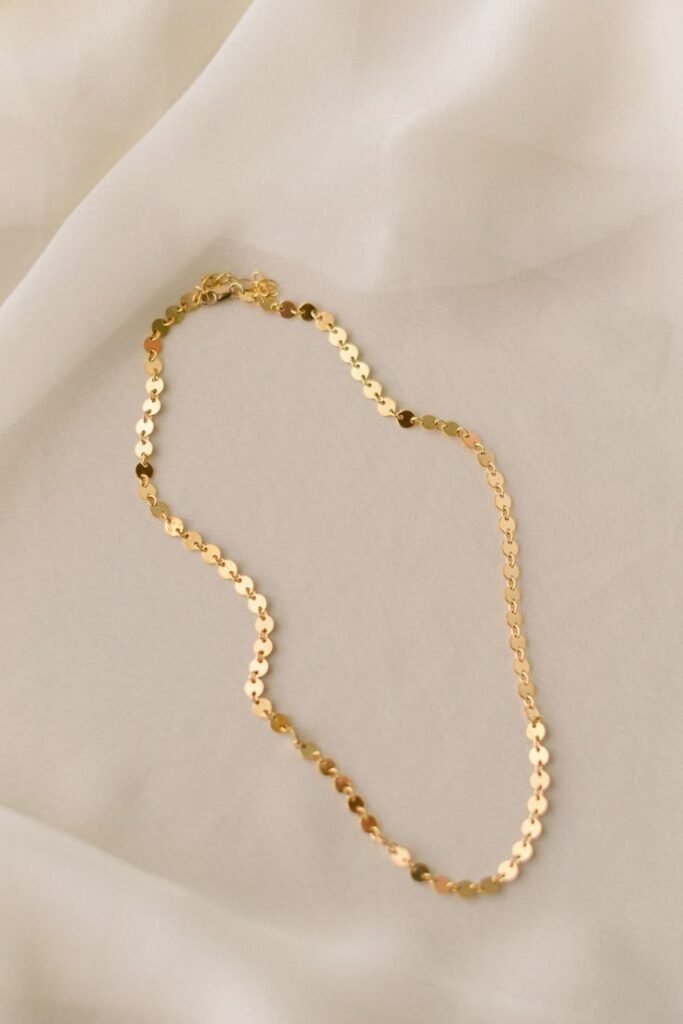 sequin chain gold 14 16
