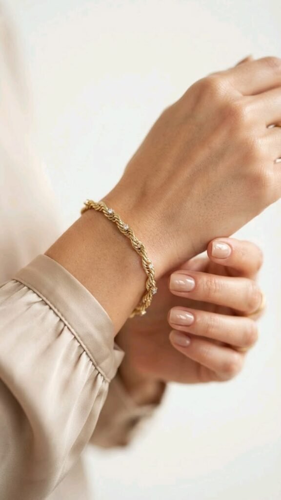 twisted rope gold bracelet